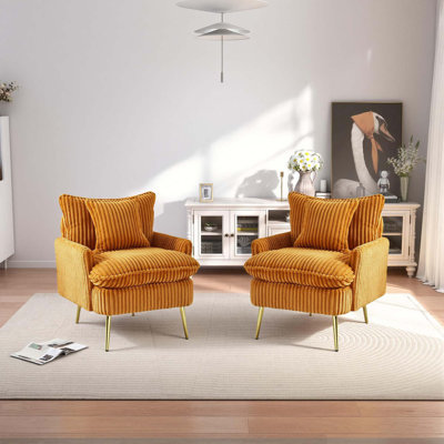 Fauteuil à oreilles large avec coussin décoratif, fauteuil de luxe moderne pour le salon et la chambre à coucher
