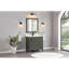 36" Cadet Finish Solid Wood Sink Vanity  With 1' Artificial Stone Top-25876147