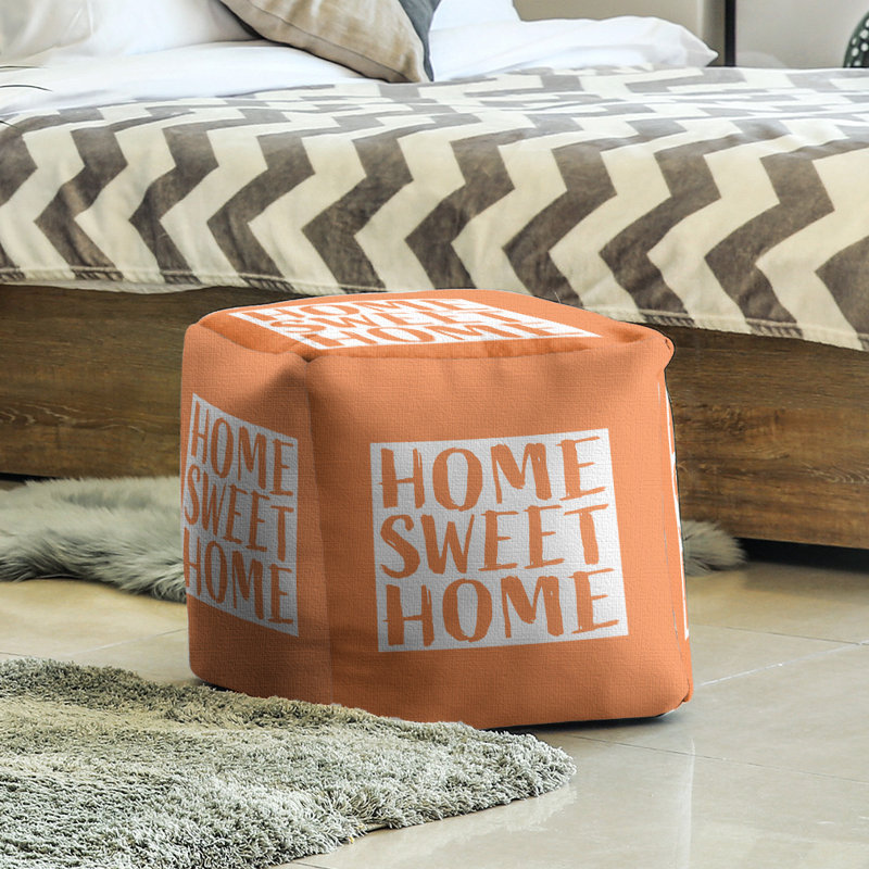 Repose-pieds à cubes wyoming the home, Orange