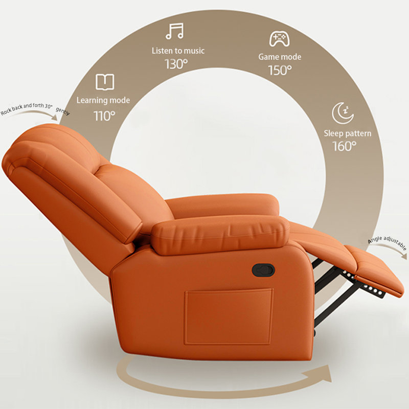 Fluellen, Orange Faux Leather