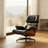 Top Grain Leather Swivel Lounge Chair And Ottoman With Armrest-1210956669-1218618127