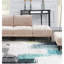 Superbe ensemble modulaire 6 pièces 4X sans accoudoirs 2X repose-pieds canapé de couleur minérale en tissu Morgan-401019606