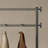 Saddle Leather Coat Rack with Dual Bars-390265423