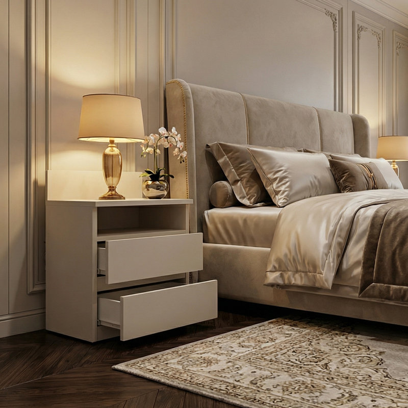 40 cm W Chest of 2 Drawers, White