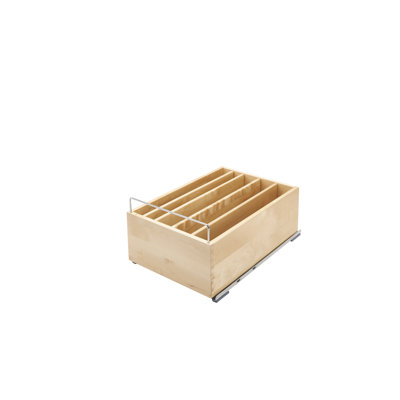 Wood Base Cabinet Pullout Casserole Dish W/ Soft-Close