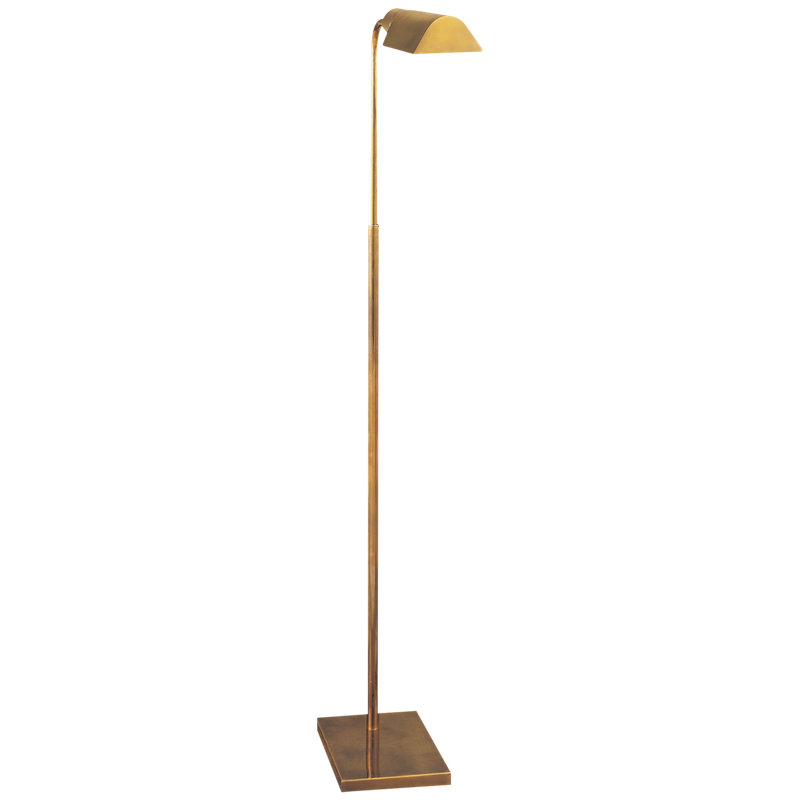 Studio Task Floor Lamp, Hand-Rubbed Antique Brass