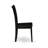 5 Piece Kitchen Table & Chairs Set Includes a Dining Table and 4 Linen Fabric Dining Room Chairs, Black-383115638-316445448
