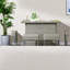 Ensemble de bar moderne gris, rotin en métal, mobilier de jardin peu encombrant