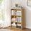 Bibliothèque à 3 tablettes, bibliothèque haute en bois et étagères, étagères à cubes à 3 niveaux, étagère de rangement multifonctionnelle pour bibliothèque de chambre à coucher, bureau à domicile