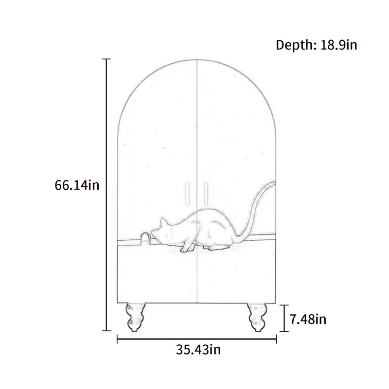 Armoire moderne à double porte minimaliste