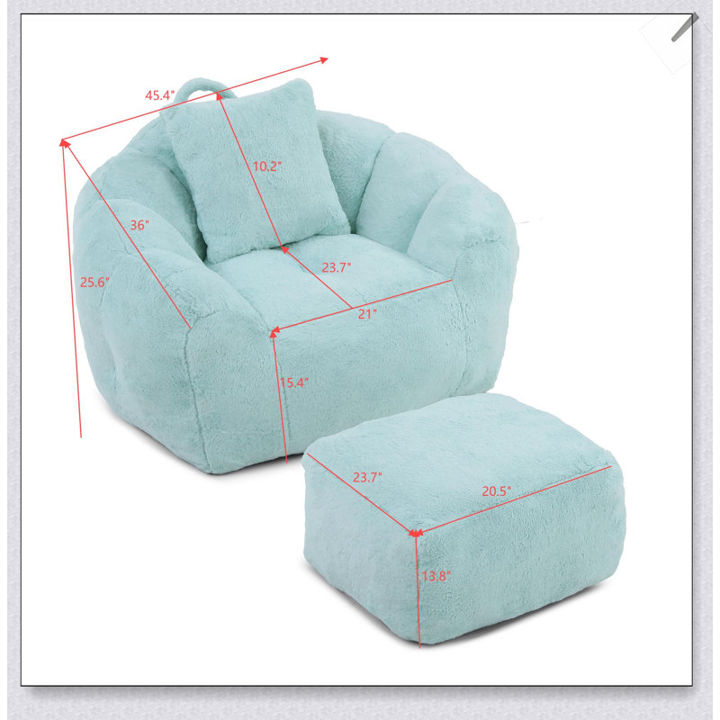 Fauteuil à billes Giant, Bleu clair