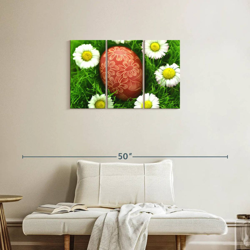 Œuf de Pâques floral Lelend, H 20 po x l 33 po