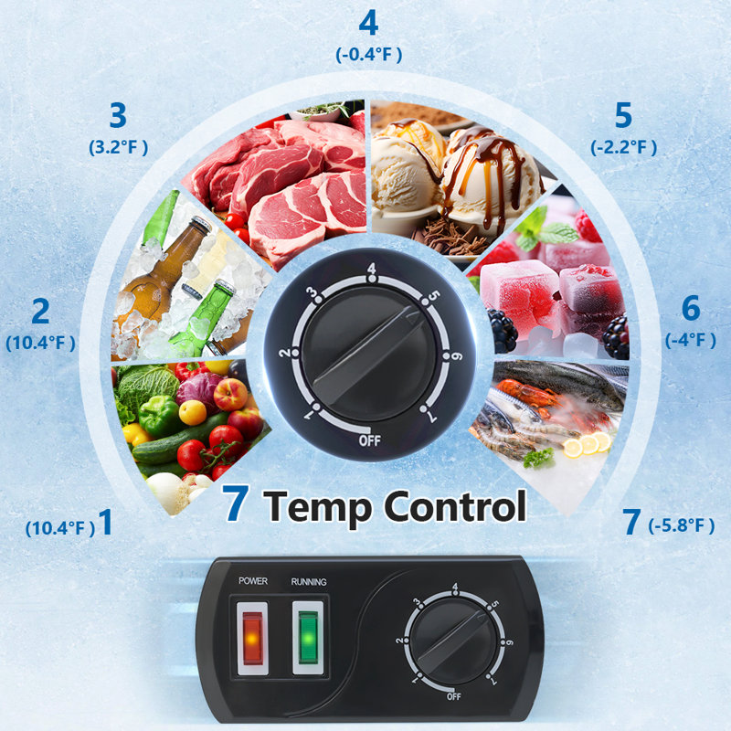 Congélateur coffre de 4,2 pieds cubes avec 7 modes de température, ultra silencieux, grande capacité, avec panier amovible, idéal pour la cuisine, le magasin et les appartements