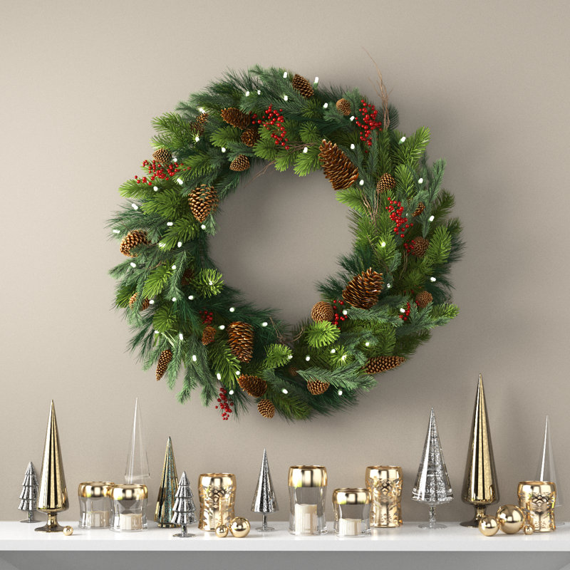 Couronne de Noël artificielle Cibola Mix Berry, 36 po