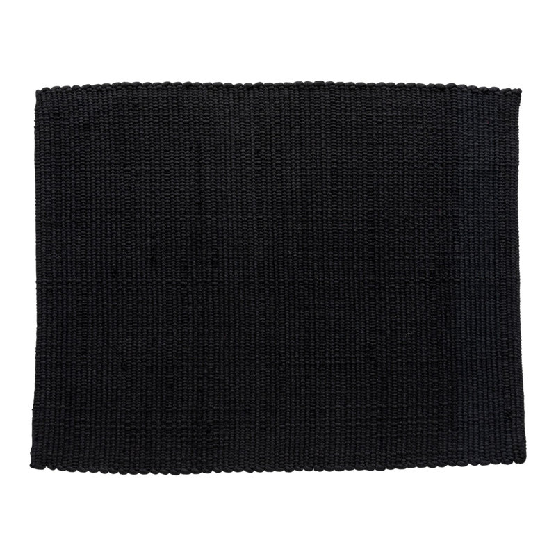 Joana Cotton Rectangle Placemant, Black