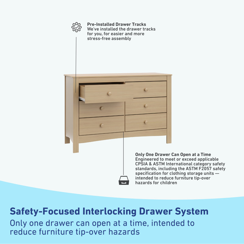 Noah 6 Drawer Double Dresser