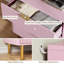 Commode 3 tiroirs rose, commode en bois avec poignées dorées pour la chambre à coucher