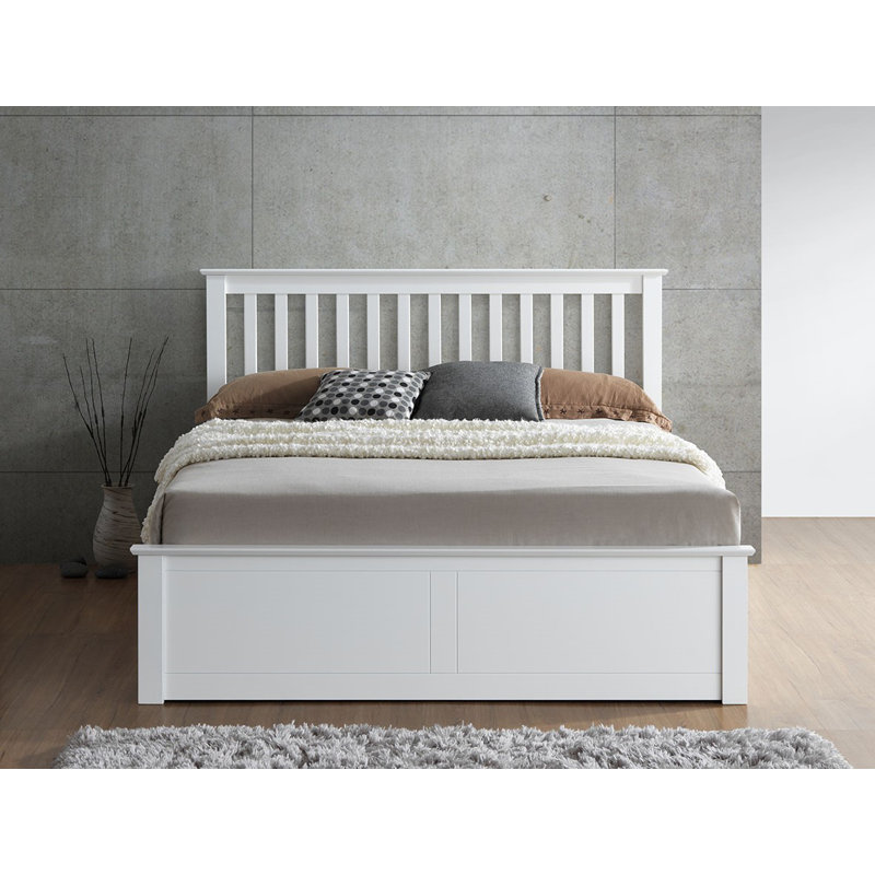 Dierker Ottoman Bed, White, Small Double (4')