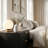 19.7" Black 2-Drawer Nightstand With Gold-Tone Legs And Handles