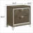 Dark Champagne 2-Drawer Glamorous Modern Nightstand