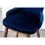De 2 tabourets à oreilles à hauteur de comptoir bleus, revêtement, mousse dense, conception avec pieds fuselés, tabourets galvanisés en noyer, en métal et en métal doré (2), rembourrage en mousse épaisse, style Mid-Century-1558285134