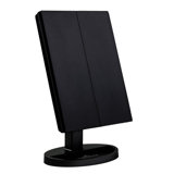 Miroir de maquillage tactile à DEL à intensité variable avec base sur pied et miroir USB