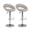 Peggy Swivel Upholstered Adjustable Height Counter Stool with Metal Frame