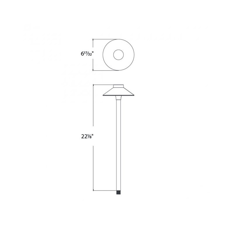 Tiki LED Pathway Light, 2700K, Bronze on Aluminum