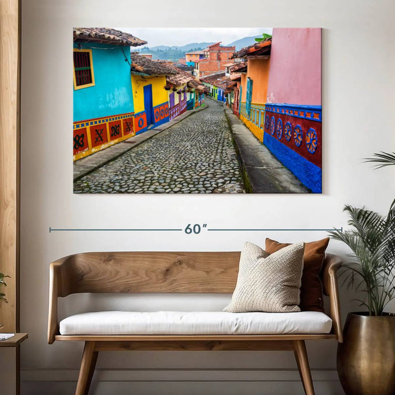 Sireci Guatape Cobbled Street, 34" H x 51" W