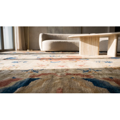 Hand Knotted Wool Area Rug