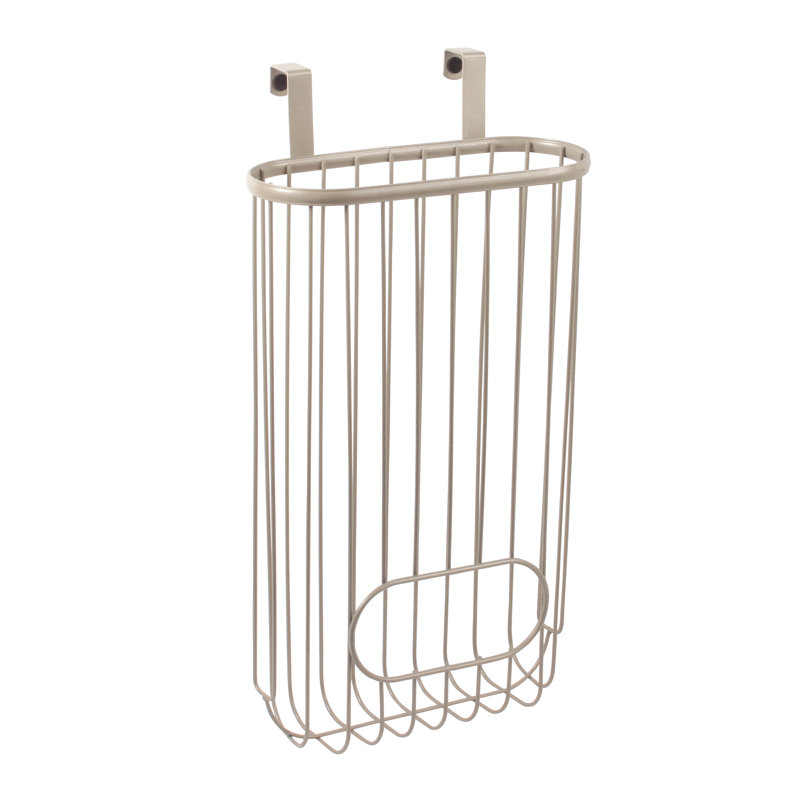 Albie Steel Cabinet Door Organizer, Satin Nickel