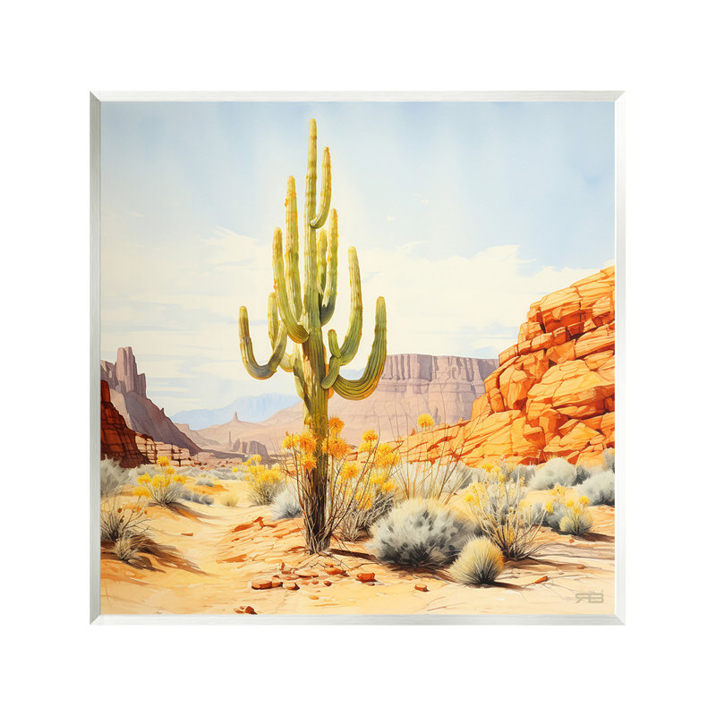 Desert Canyon Mesa Wall Plaque Art by RB