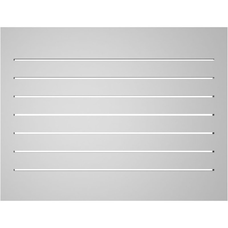 Évent à pignon fonctionnel en uréthane rectangulaire à fixation en surface, brun clair apprêté, H 26 po x l 34 po x P 1,5 po