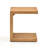 Convertible Solid Teak C-Shaped Side Table & Accent Stool – 2-in-1 Weather-Resistant Slatted Outdoor End Table for Patio, Sofa, or Bedside