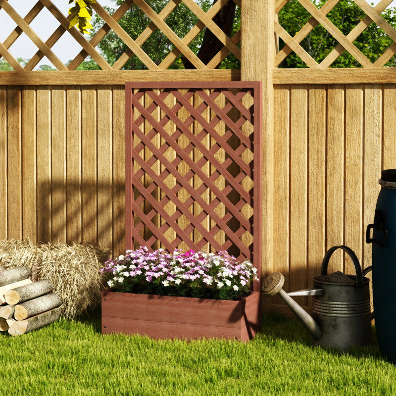 Lit de jardin surélevé avec treillis Outsunny