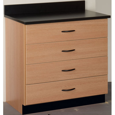 Science 4 Compartment Manufactured Wood Classroom Cabinet