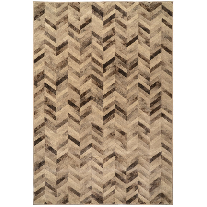 Gerin Chevron Indoor Rug, Rectangle 3'11" x 5'7"
