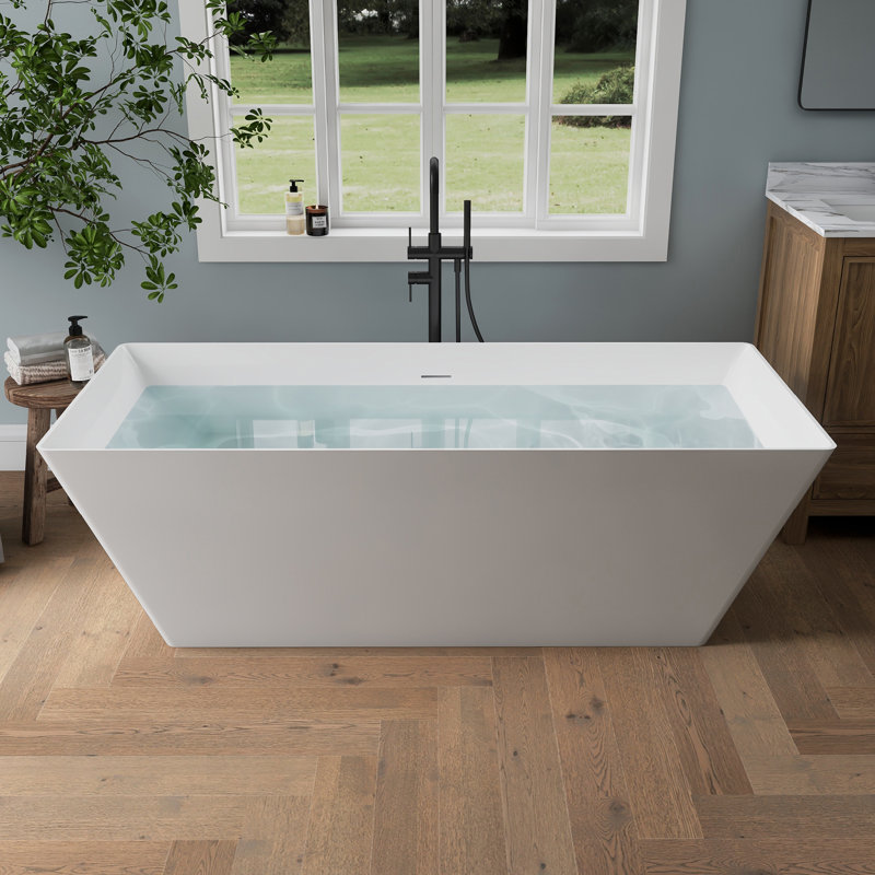 67'' Acrylic Freestanding Tub Freestanding Soaking Bathtub