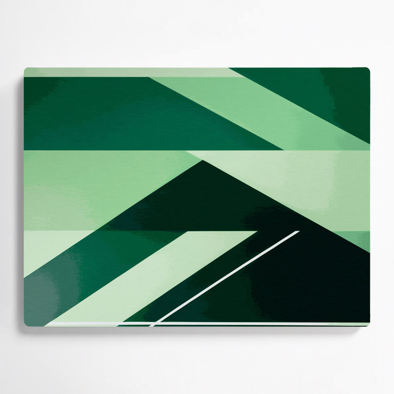 Art mural rigide en métal vert 43, 11" H x 14" W
