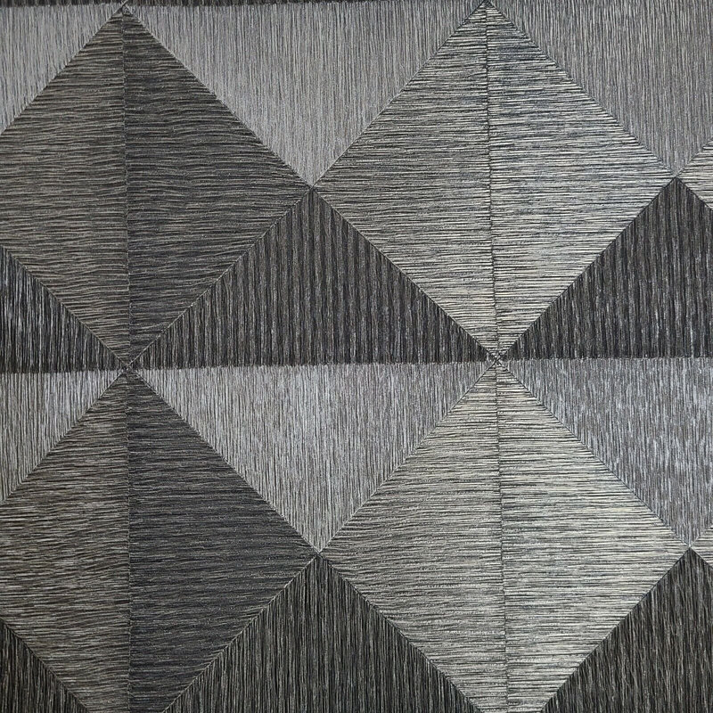 Rouleau de papier peint Kia-leigh, Noir / gris