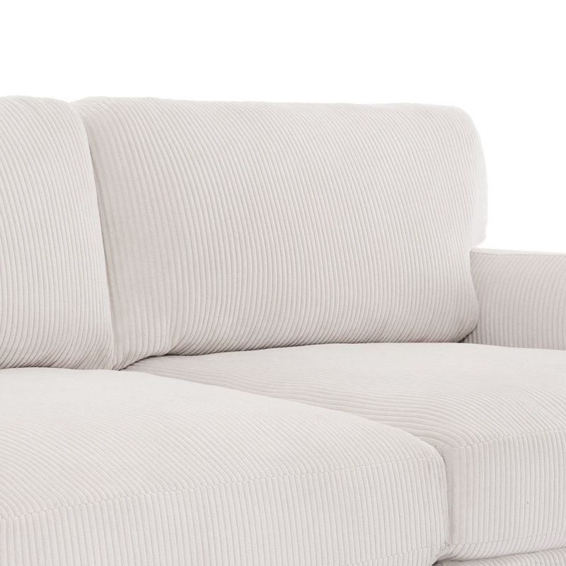 Stoneville 229.6Cm Square Arms Sofa, Beige