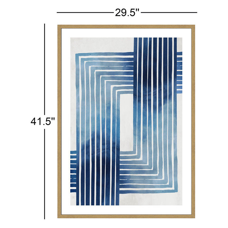 «Lanny In Unison» par Eva Watts - reproduction d'art, Toile avec cadre en bois beige, H 41,5 po x l 29,5 po x P 0,75 po