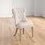 Chaise Parson à oreilles en lin rembourrée et capitonnés Irving Place-1247012630-1309567203