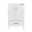 Meuble-lavabo simple 24 po avec plateau en marbre d'ingénierie-733941571
