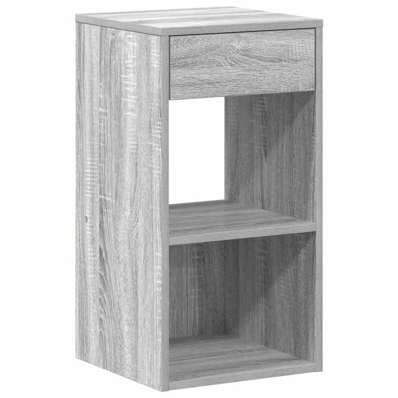 Rontavius 35cm W Manufactured Wood Bedside Table, Grey/Sonoma, Set of 2