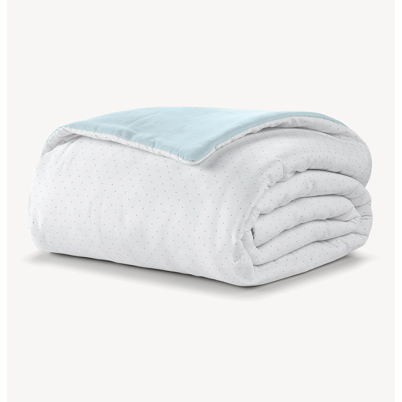 Polyester Dots Comforter, Twin, Aqua