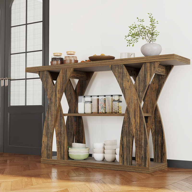 Table basse en bois Farmhouse, Marron foncé