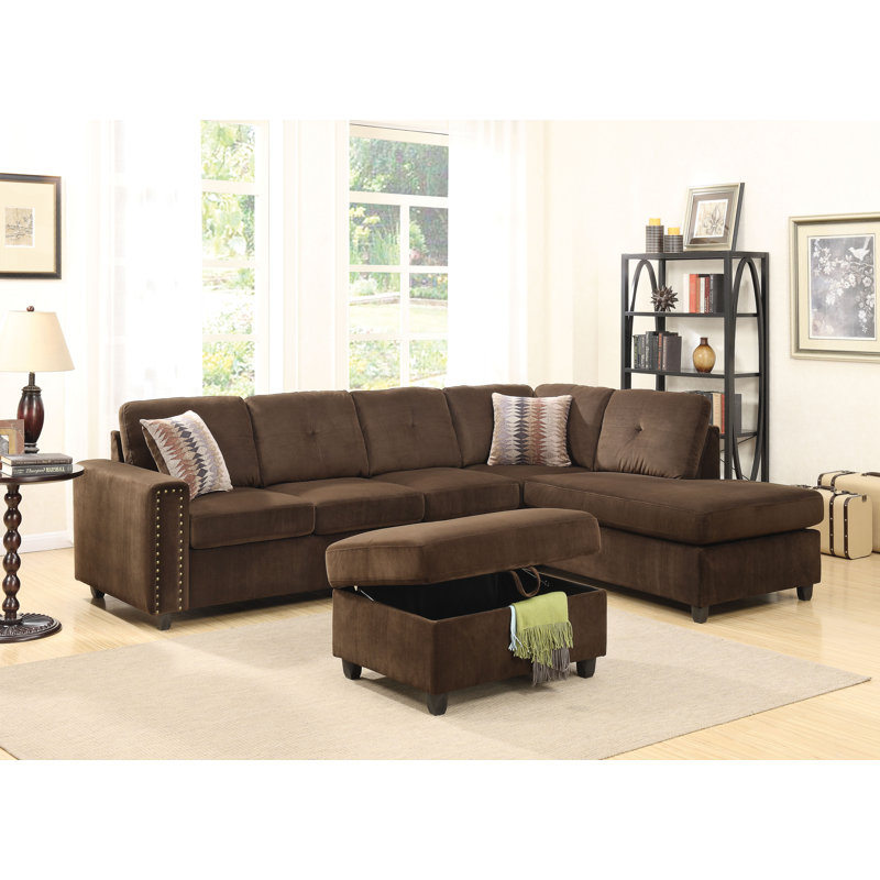 Repose-pieds avec rangement Chewelah, Chocolat