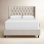 Breckin Cotton Upholstered Wingback Bed