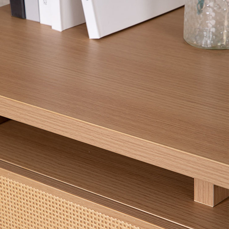 Solid Rubber Wood Console Cabinet